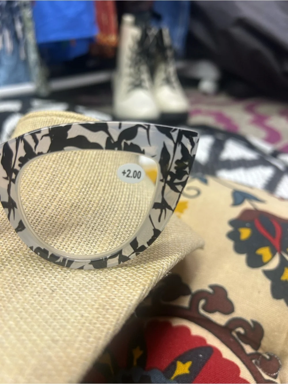 NWT Anthropologie Eye King floral cat-eye reading glasses +2